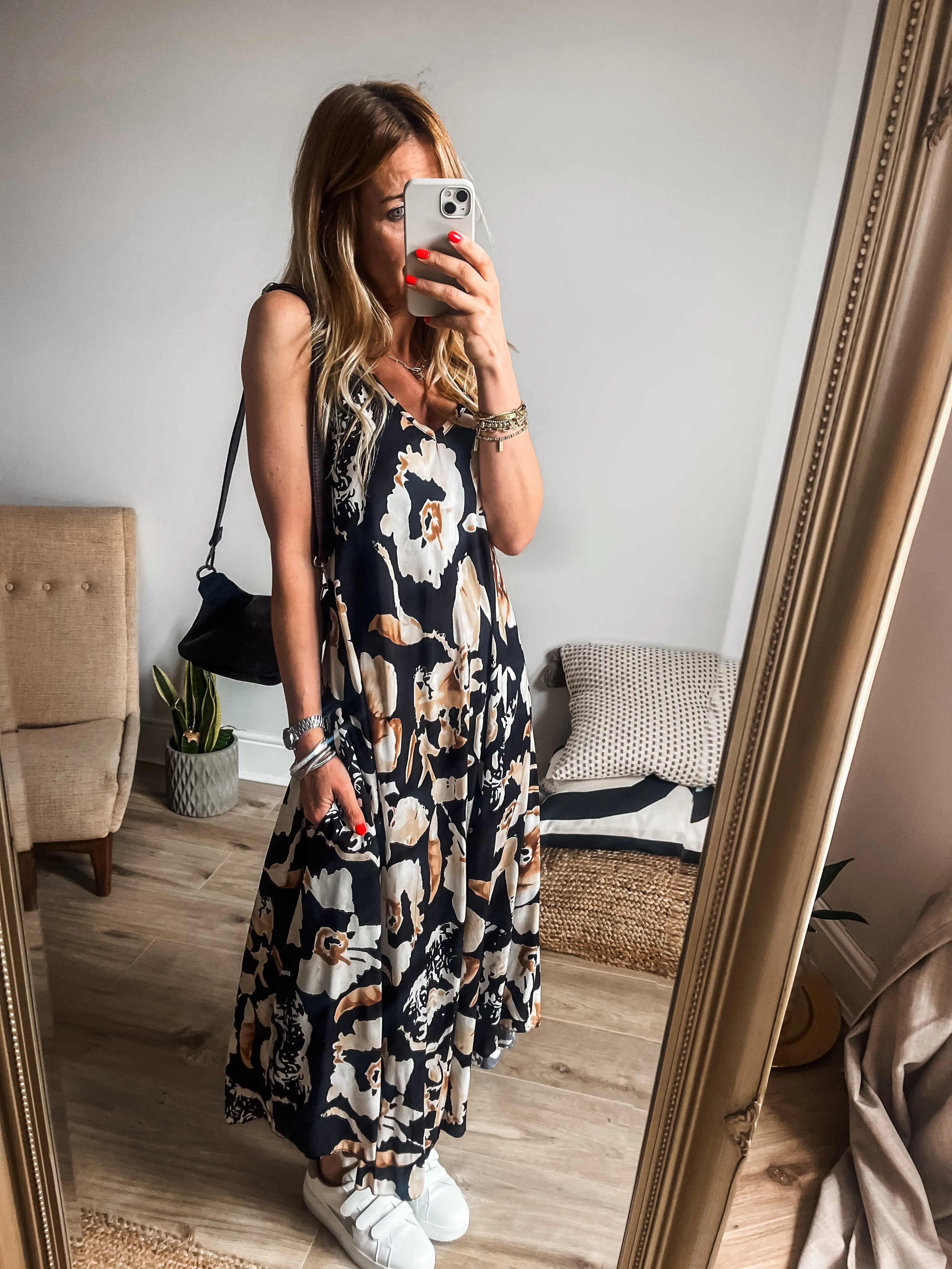 Sleeveless Swing Midi Dress