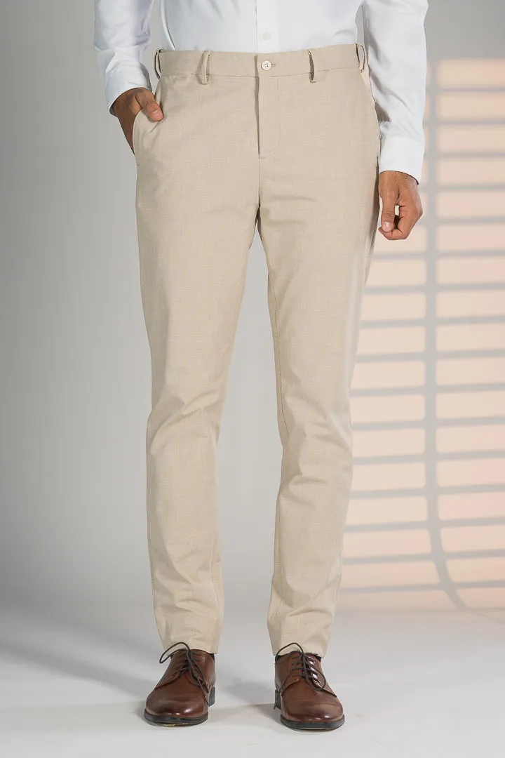 Stone Khaki Houndstooth Pants