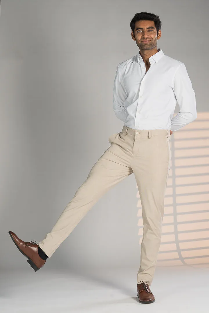 Stone Khaki Houndstooth Pants