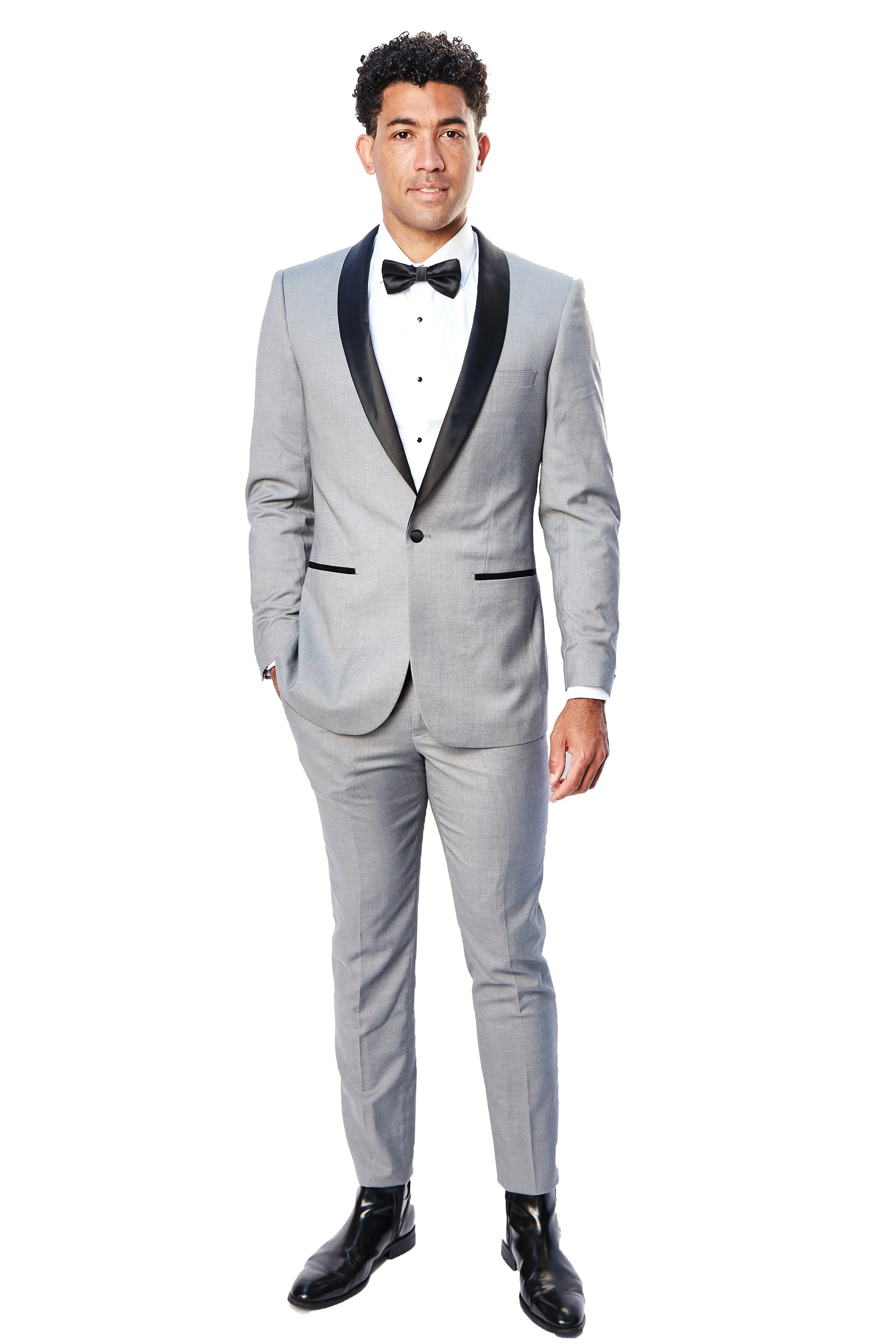 Stretch Tuxedo-Light Grey