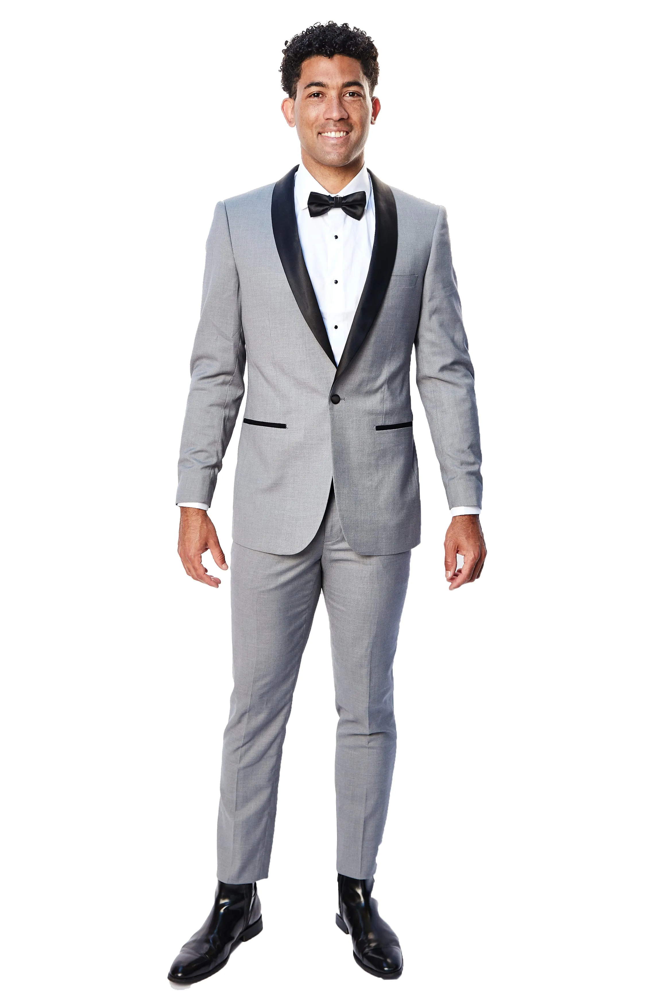 Stretch Tuxedo-Light Grey