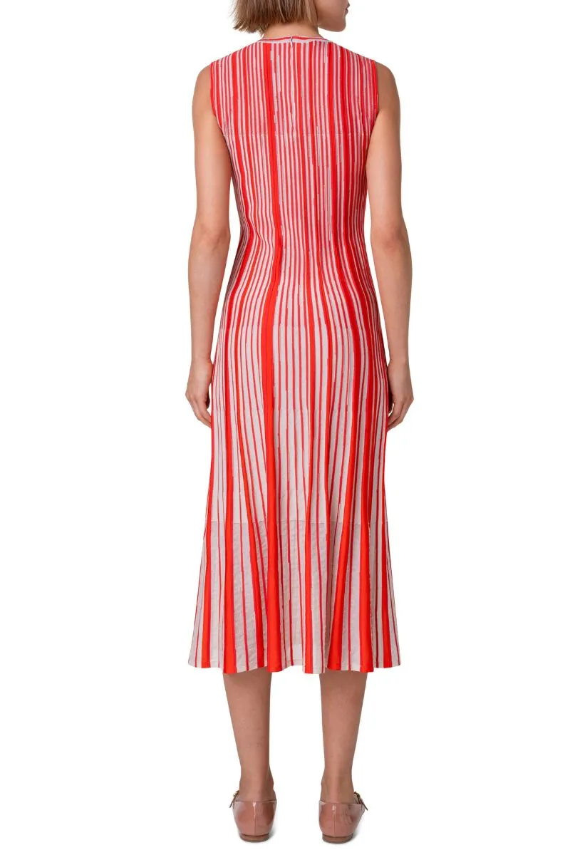 Striped Knit Midi Dress