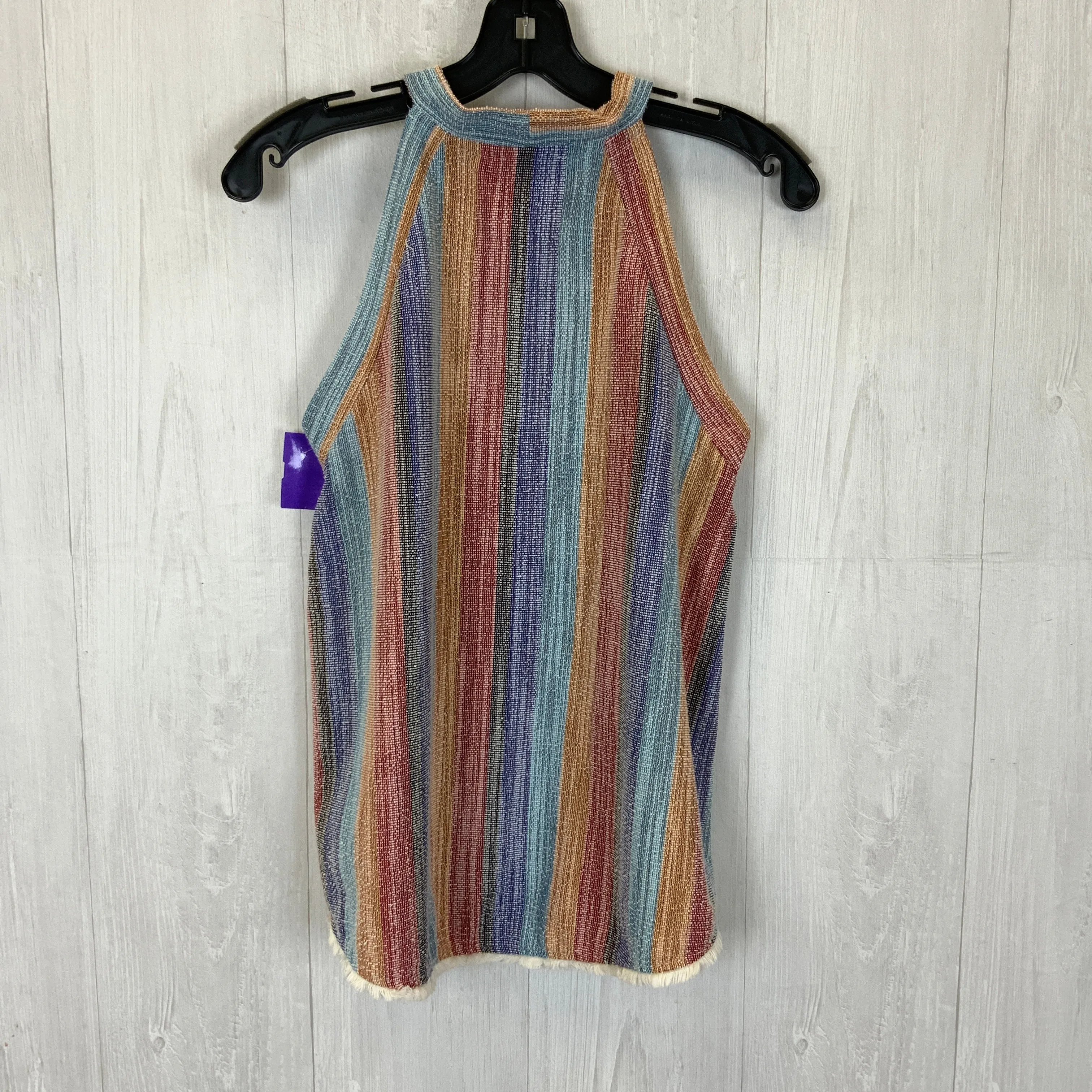 Striped Pattern Top Sleeveless W5, Size S