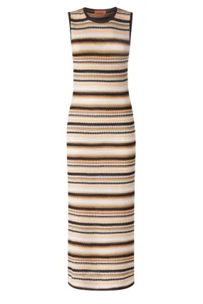 Striped Sleeveless Midi Dress