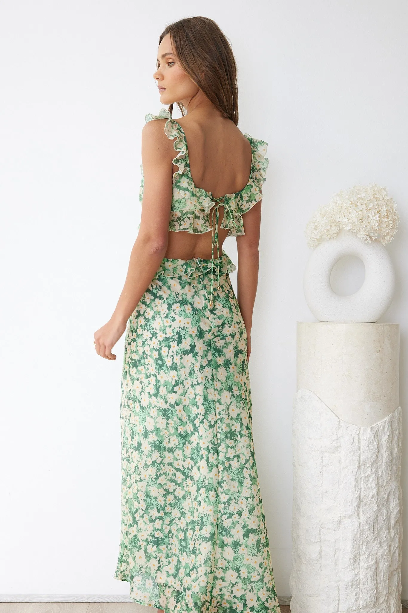 Teisha Dress - Green Floral