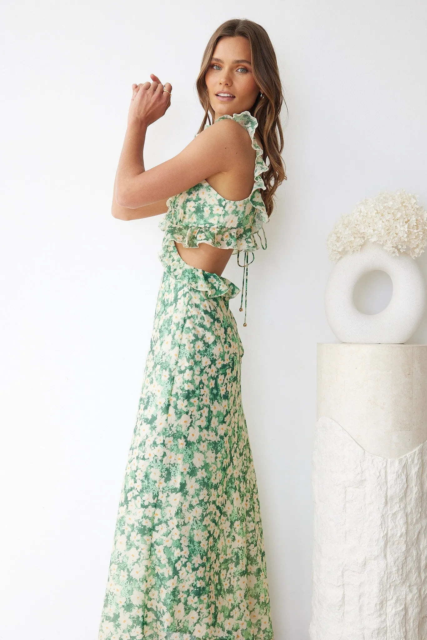 Teisha Dress - Green Floral