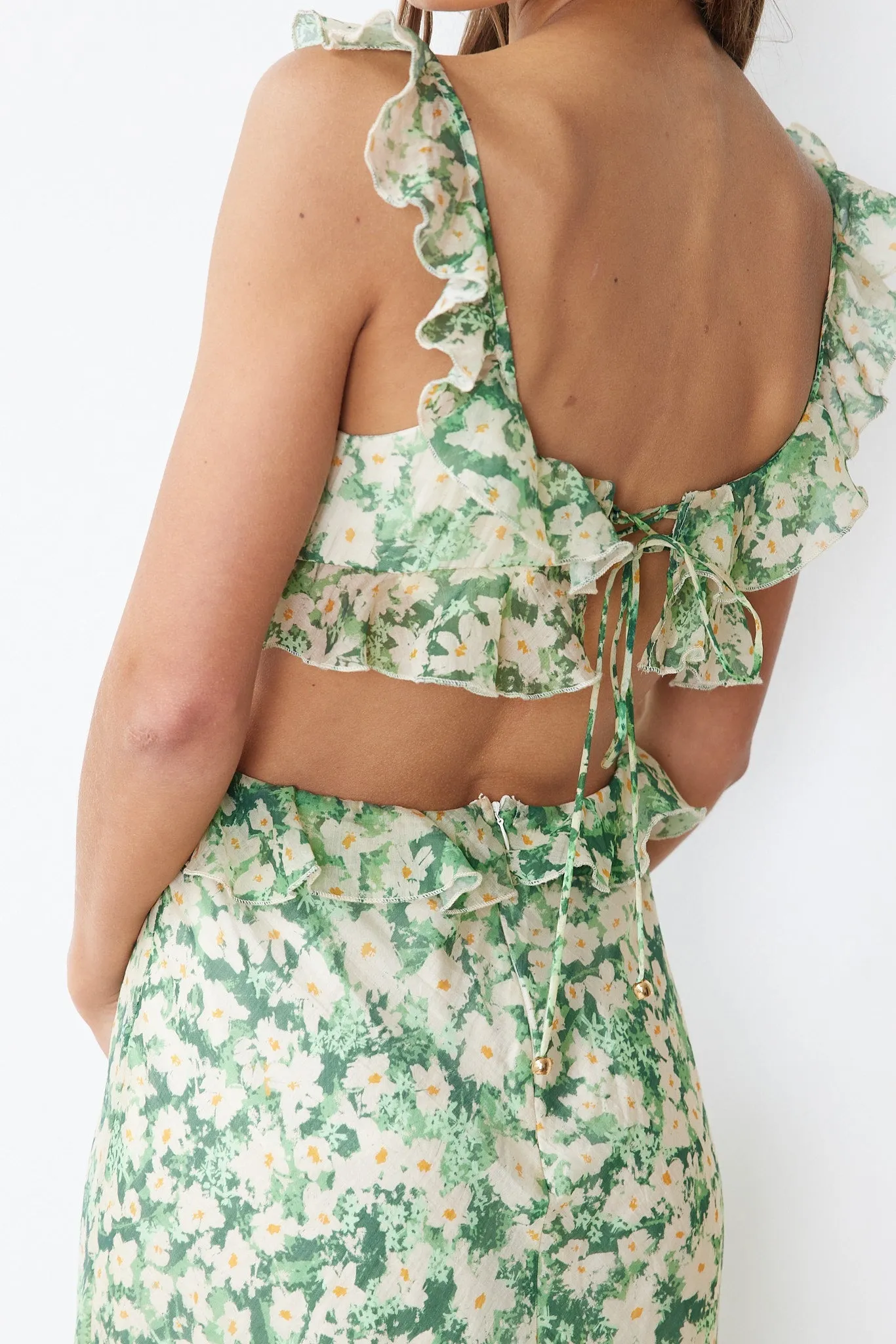 Teisha Dress - Green Floral