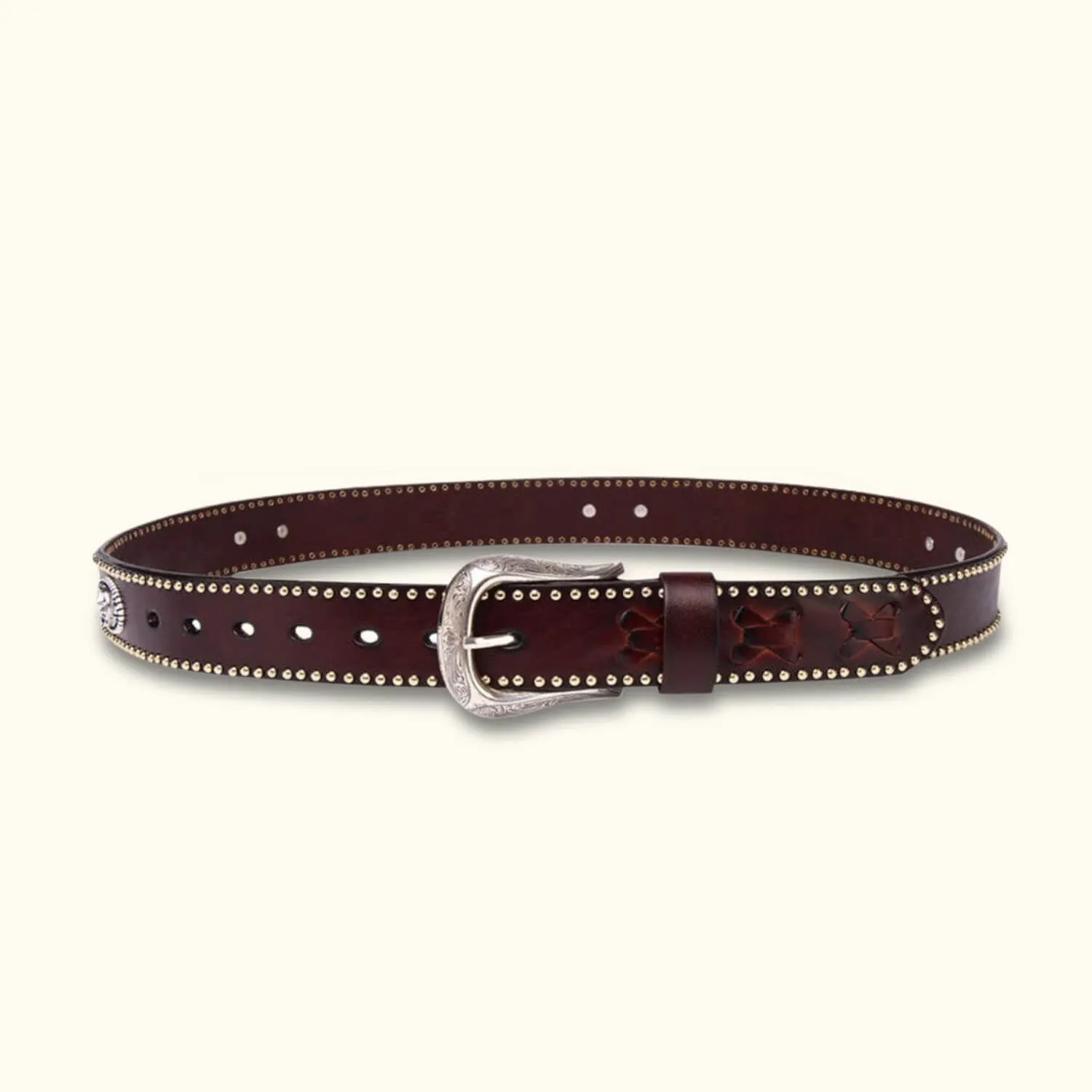 The Broken Banjo - Studded Leather Belt