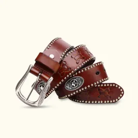 The Broken Banjo - Studded Leather Belt