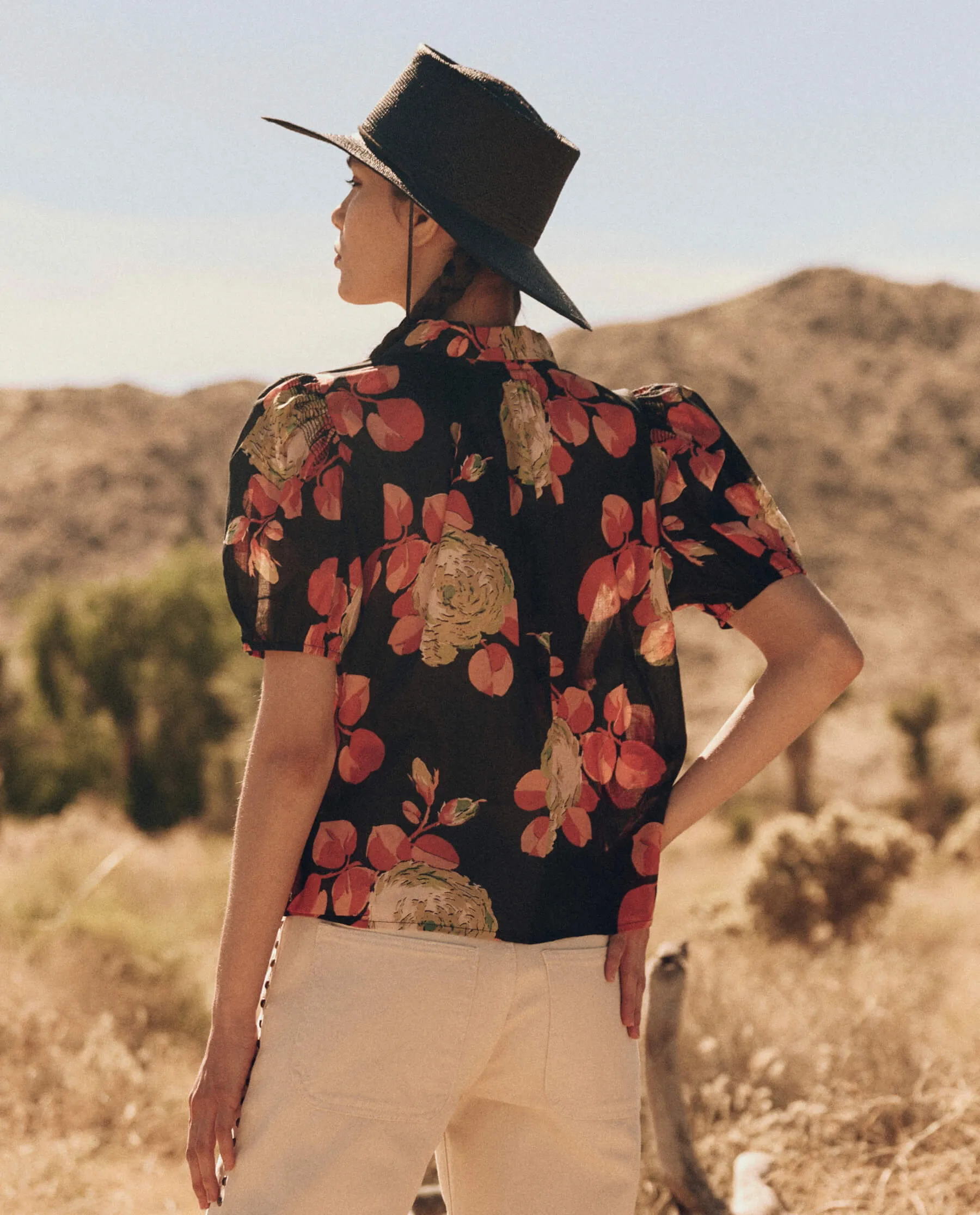 The Fairway Top. -- Cabbage Rose Print