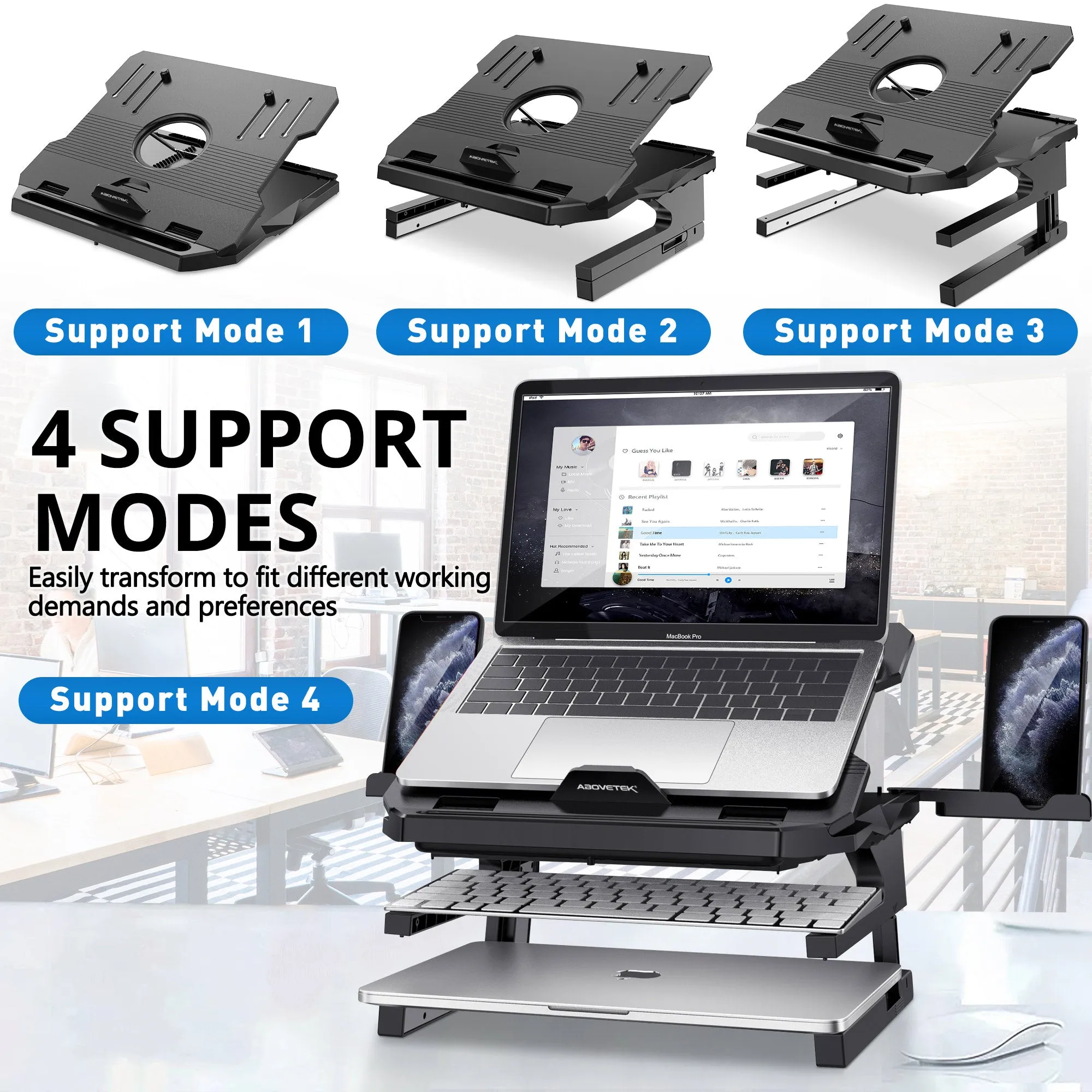 Two-Layer Height Adjustable Laptop Stands (LS-58B)