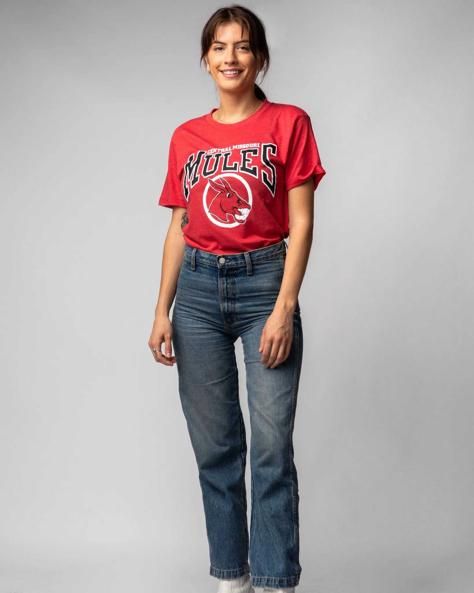 University Of Central Missouri Mules Vintage Red T-Shirt