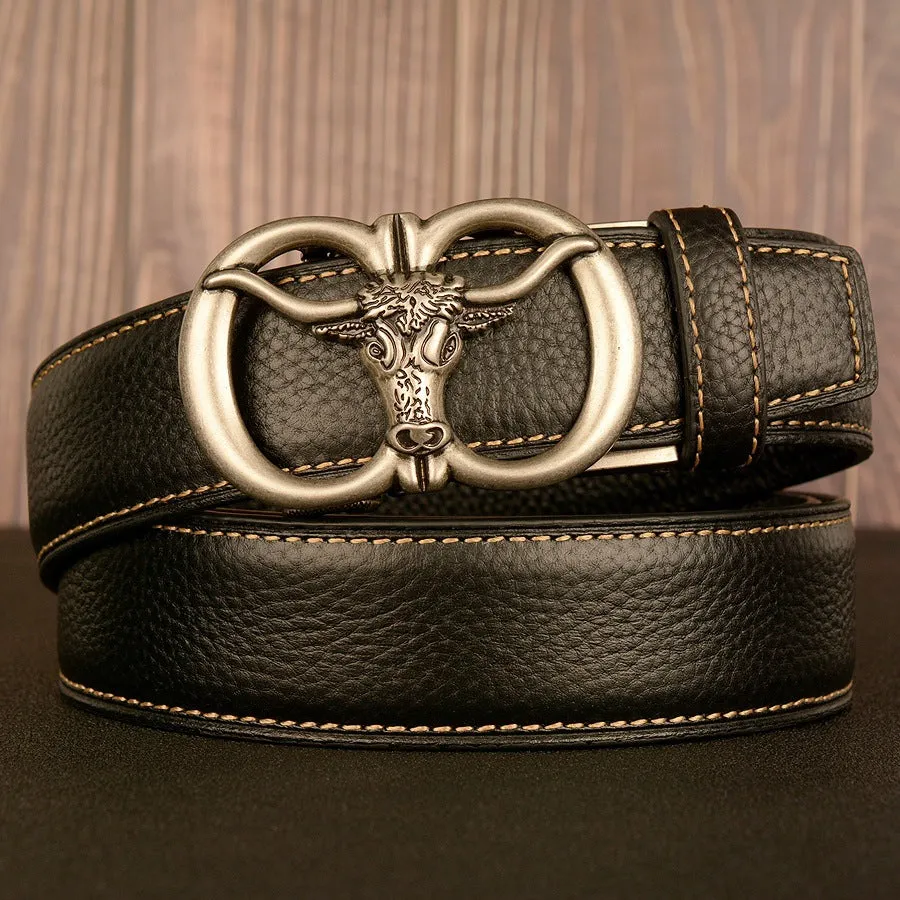 Various Design | Mens Leather Belt with Automatic Buckle Nickel Free Luxury Gift