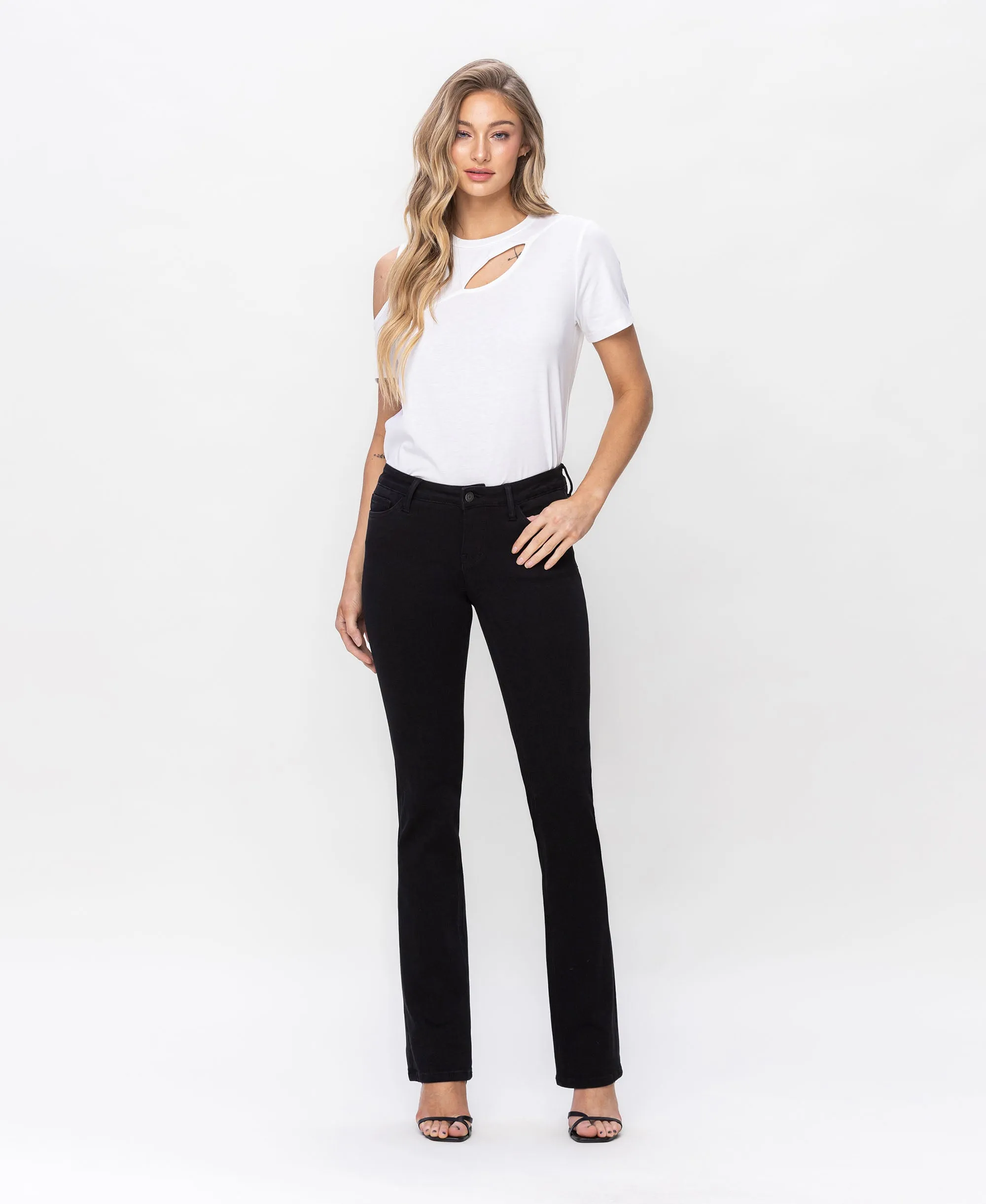 Viburnum - Low Rise Bootcut Jeans