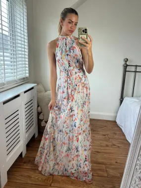 Willow High Neck Maxi Dress / Floral Print - As Seen On Sam Faiers