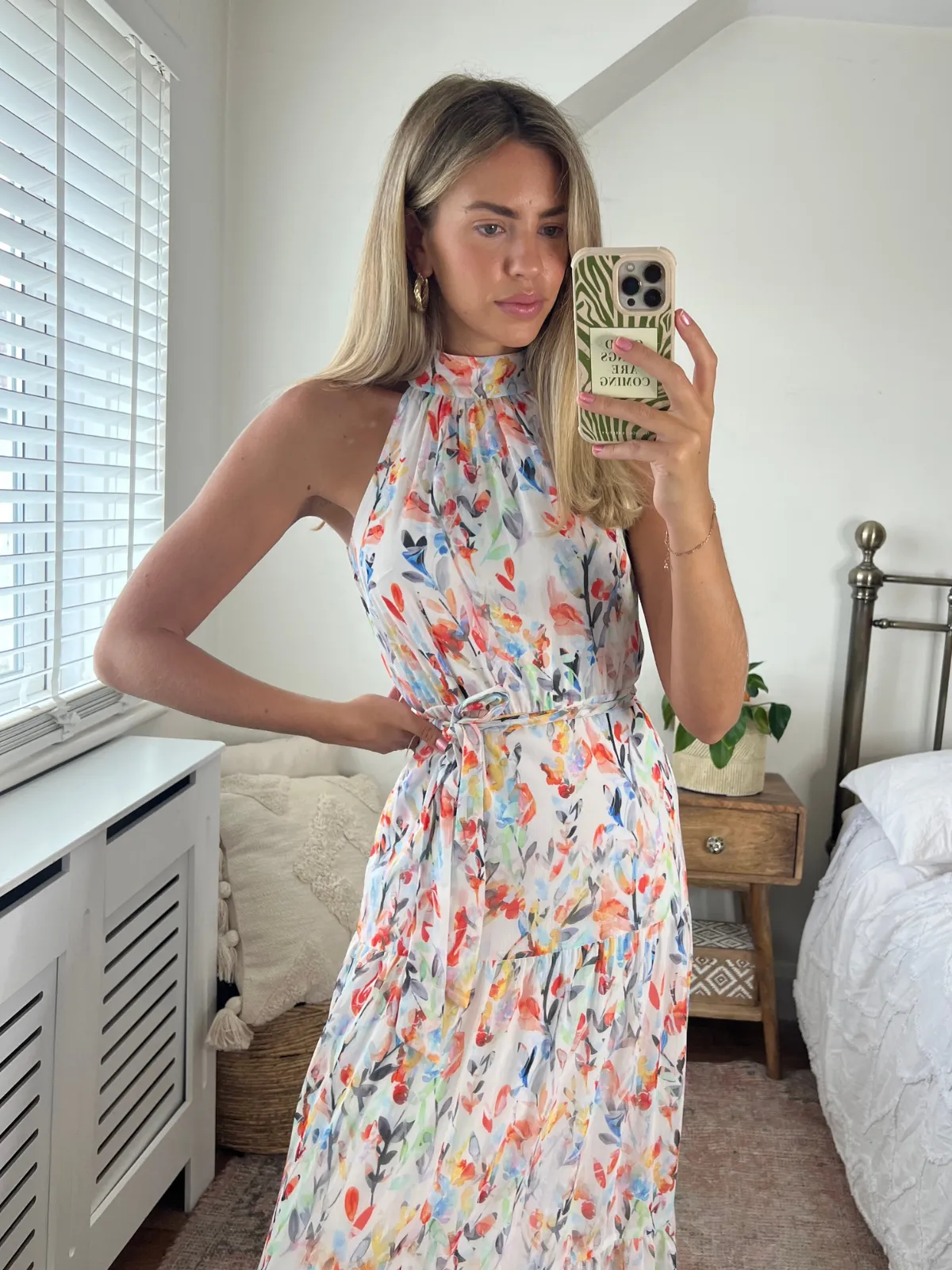 Willow High Neck Maxi Dress / Floral Print - As Seen On Sam Faiers