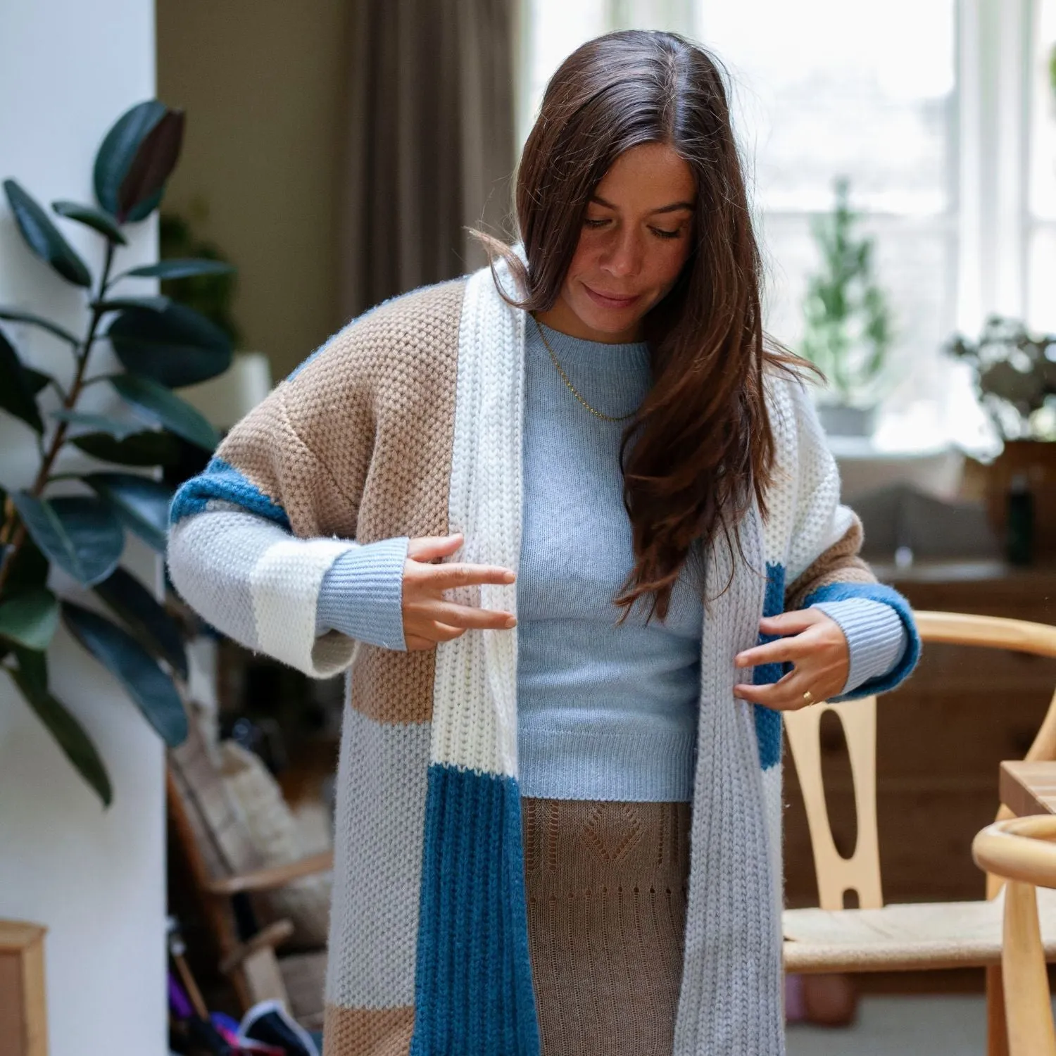 Women's Colour Block Kimono