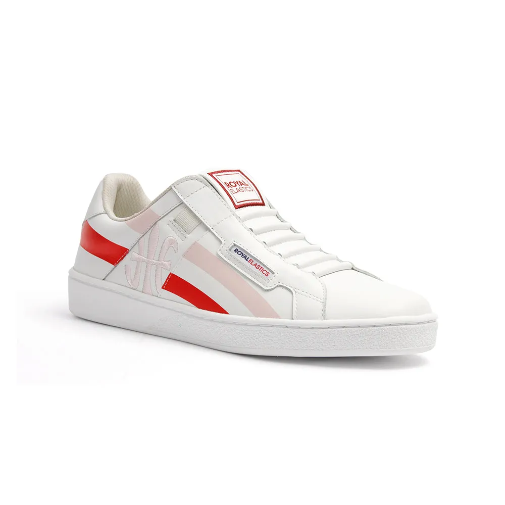 Women's Icon Cross White Red Pink Leather Sneakers 92993-011